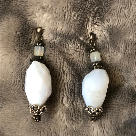 Blue Lace Agate Stone Sterling Necklace/Earrings - Picture 2 of 8